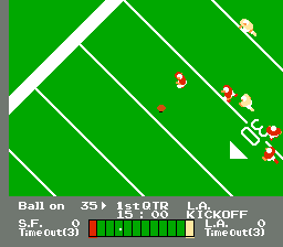 NES Play Action Football gameplay screenshot